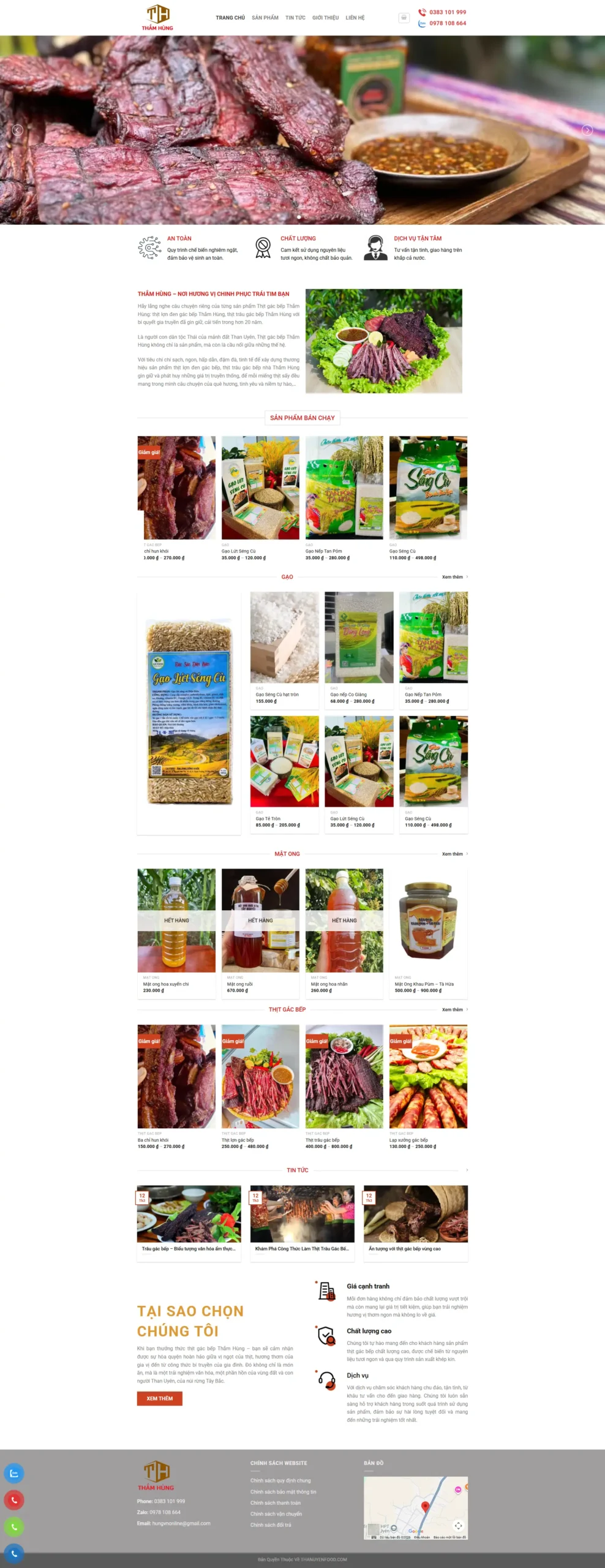 Thịt gác bếp Thắm Hùng