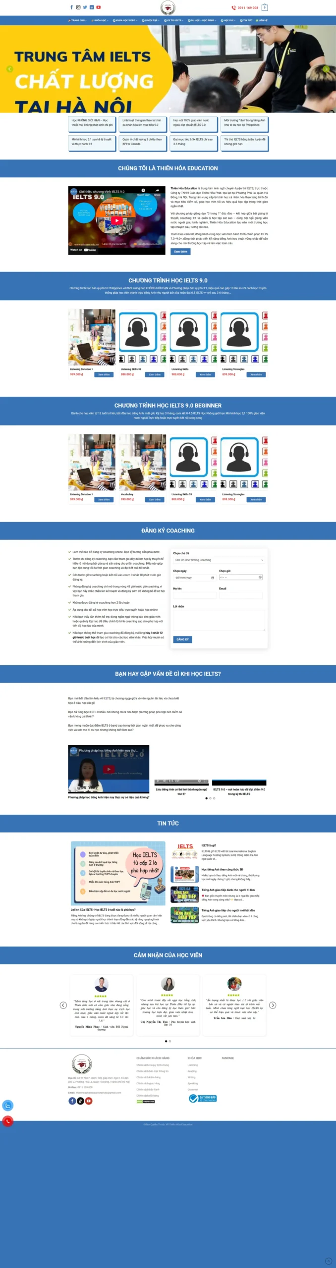 Khóa học tiếng anh thienhoa